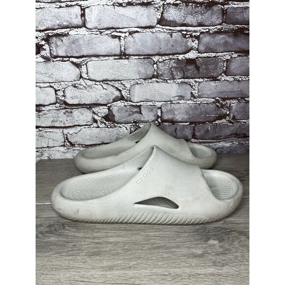 Crocs Mellow Recovery Grey Bone Slides Sandals Slip On Slides Men Sz 11M US/44EU - Picture 1 of 16